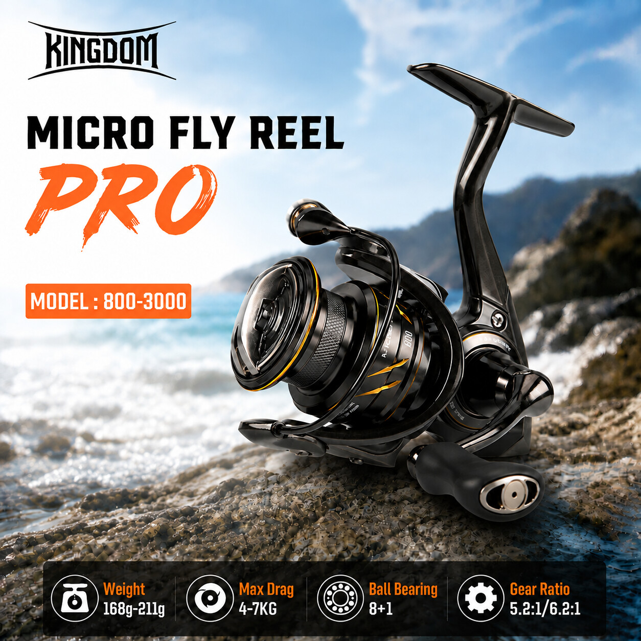 Kingdom Micro Fly Pro Fishing - Abu Garcia Reel Max review and price