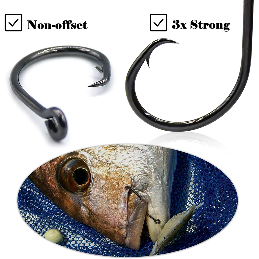 Circle Hooks 3X Strong Saltwat - Fishing Hook Assortment review and price