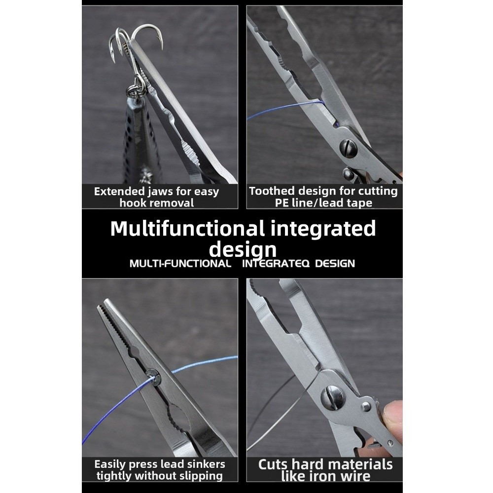 3CR13 Steel Fishing Pliers Mul - Fishing Hook Size review and price