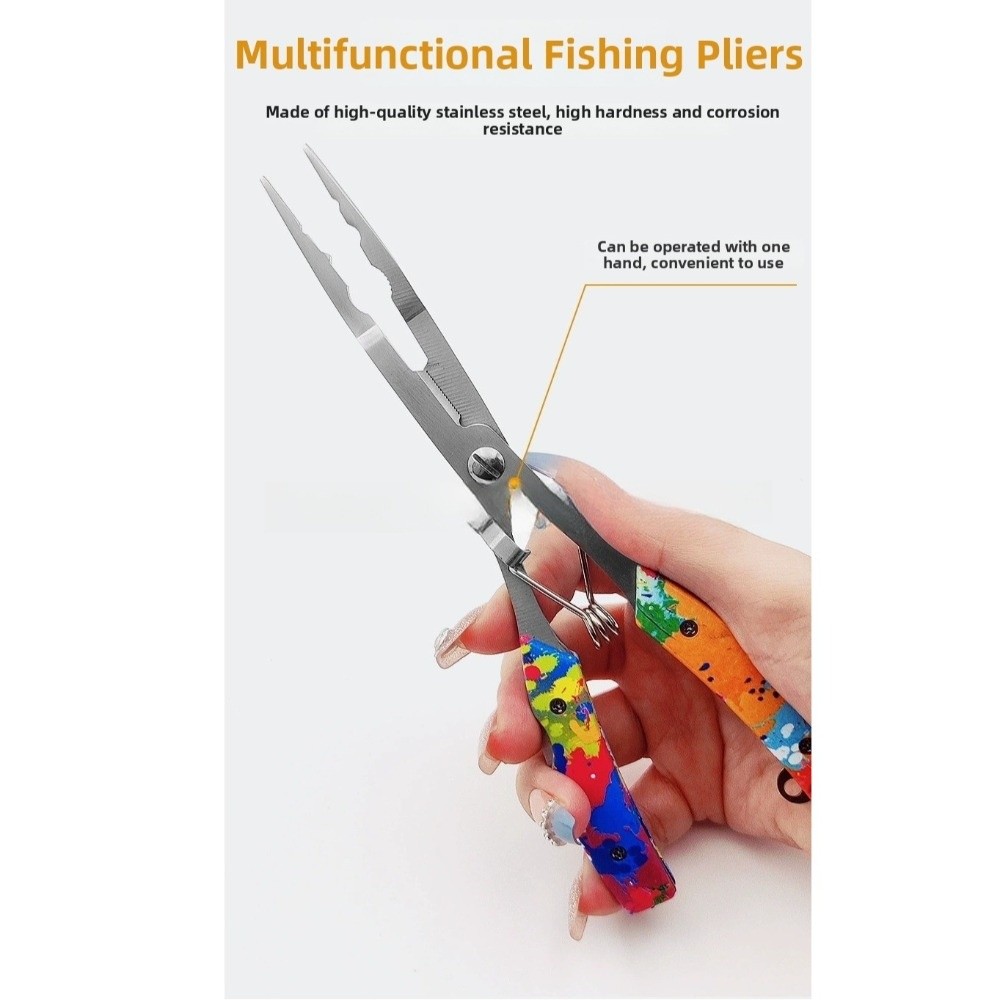 3CR13 Steel Fishing Pliers Mul - Fishing Hook Size review and price