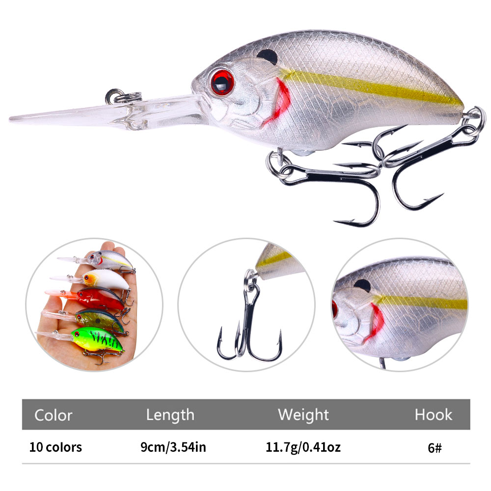 HENGJIA 11.7G 9CM Fishing Lure - Fishing Hook Treble review and price